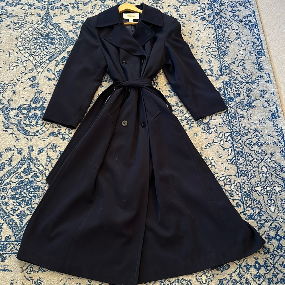 Talbots Navy Trench Coat